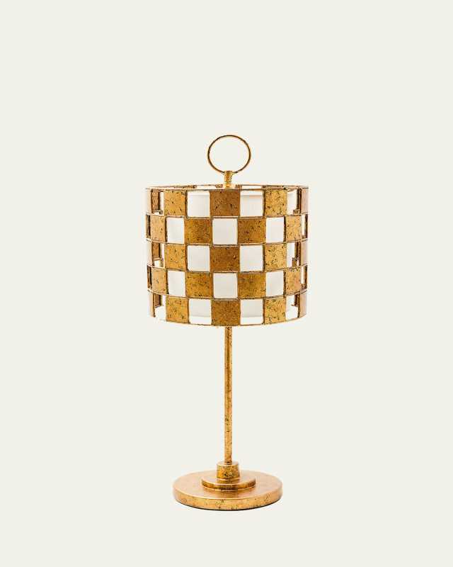 Golden Check Table Lamp
